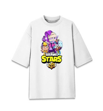 Женская Хлопковая футболка оверсайз Brawl Stars, Emz