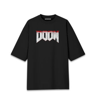 Мужская Хлопковая футболка оверсайз Doom