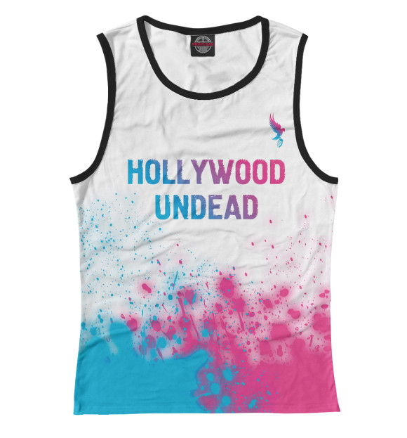 Женская Майка Hollywood Undead Neon Gradient (брызги)